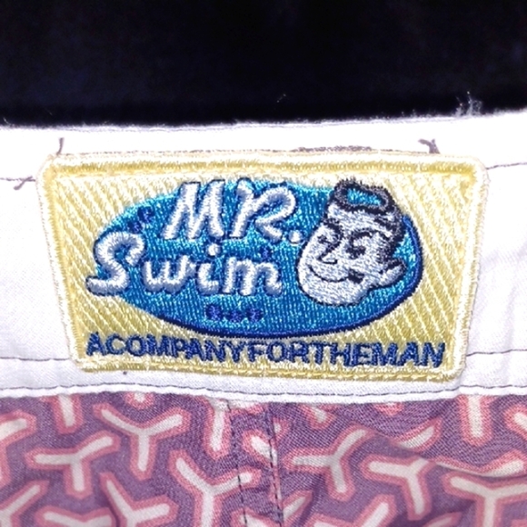 Mr. Swim Swimming Trunks with Drawstring Waistband, Size 34 - Picture 3 of 7